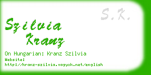 szilvia kranz business card